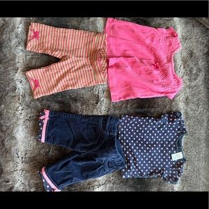 (2) Gymboree baby girl matching outfits- size 3-6 mos.